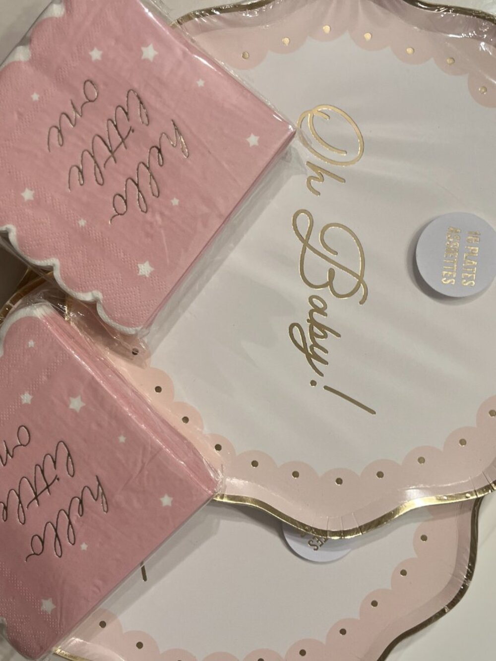 Baby Shower Party Supplies for Girls (Plates and napkins) NWT (p/s/x)
